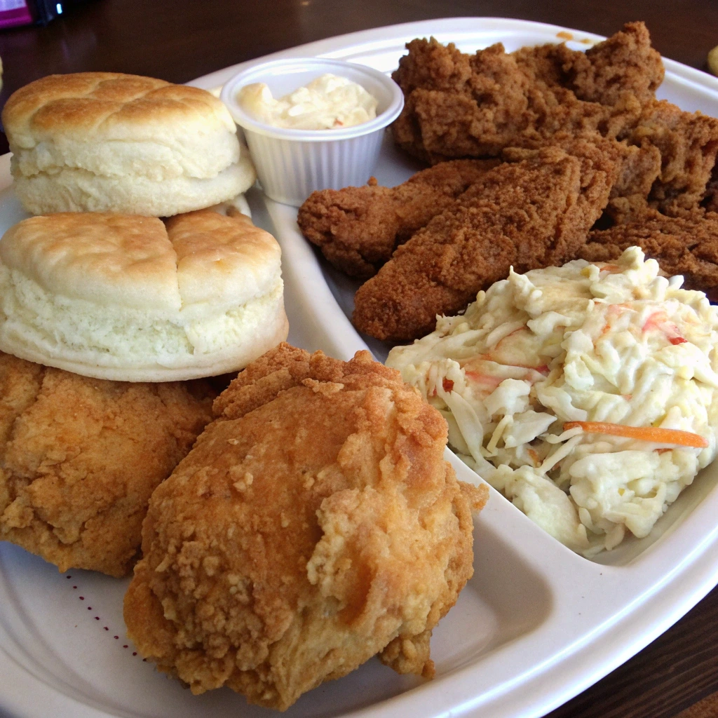 Comparison of Kennedy Fried Chicken meal with fried chicken from a competing fast food chain.