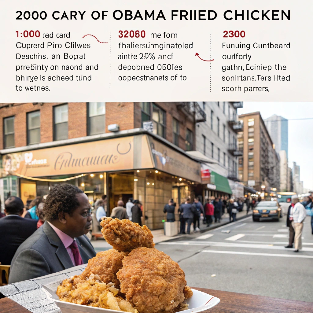 Illustrated timeline of Obama Fried Chicken’s history with key moments in its rise, from its first restaurant launch to rapid expansion.