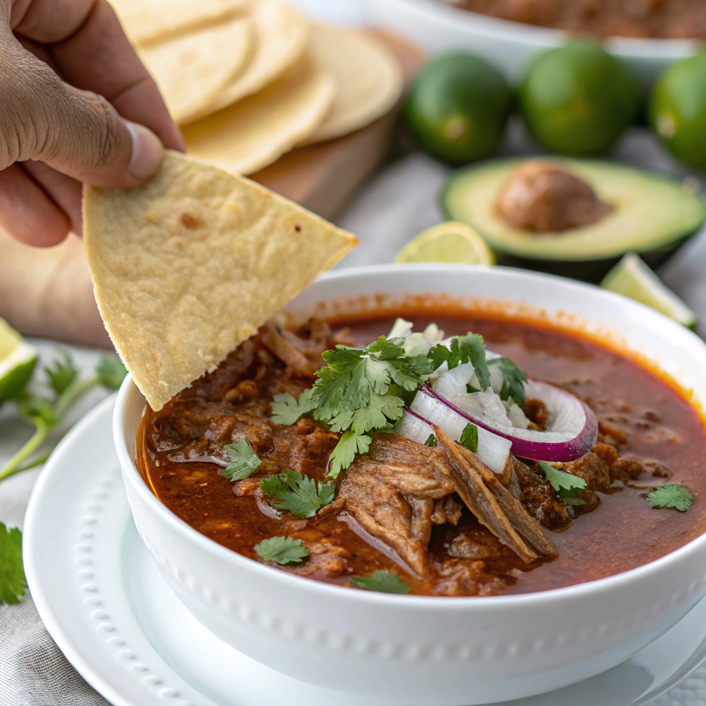 "Birria Tacos Recipe – A plate of crispy, flavorful birria tacos with tender meat, onions, cilantro