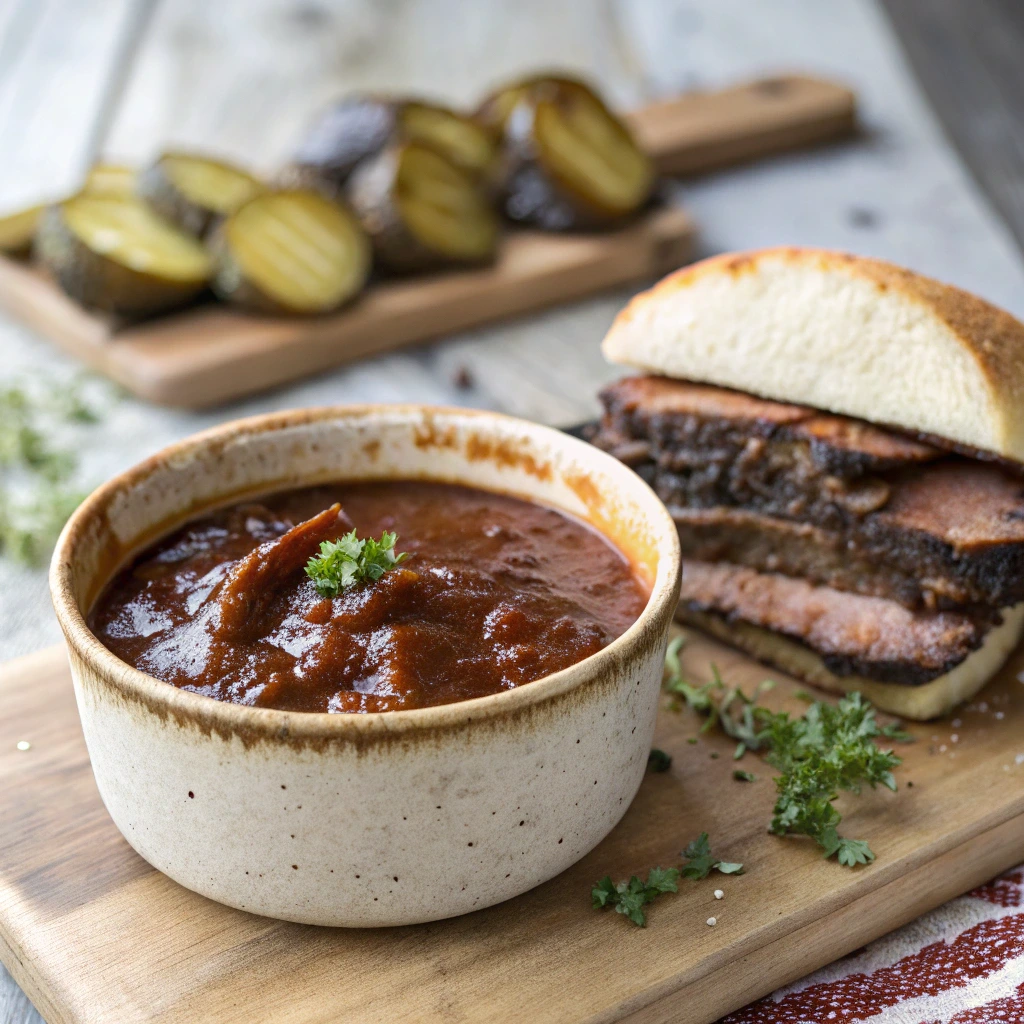 Brisket Sandwich Sauce – Classic Barbecue Sauce on Brisket Sandwich