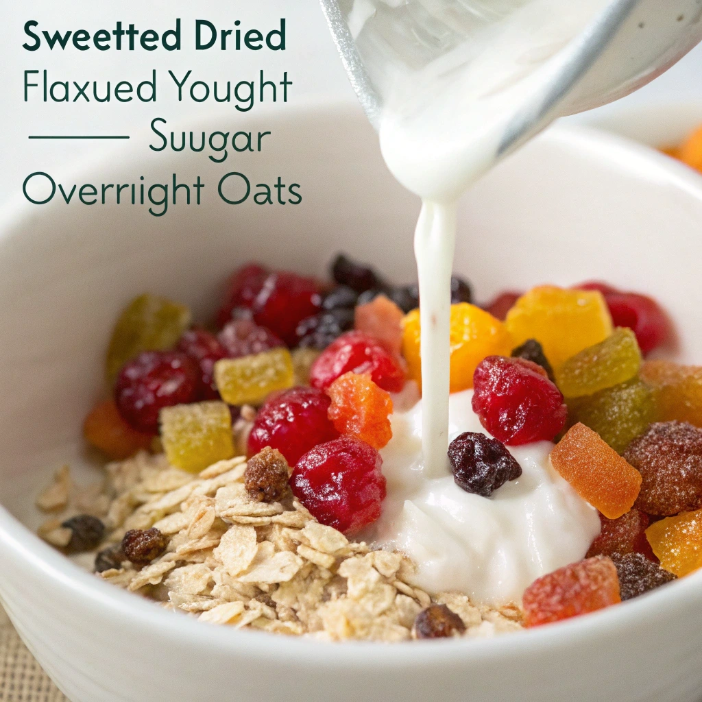 Avoid Sweetened Dried Fruits and Flavored Yogurt in Overnight Oats